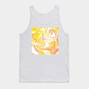 Orange and Yellow Abstract Pattern Tank Top